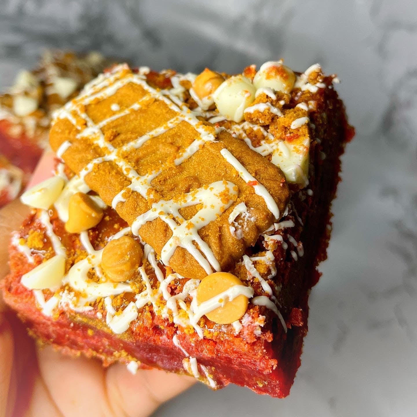 Biscoff Red Velvet Brownies